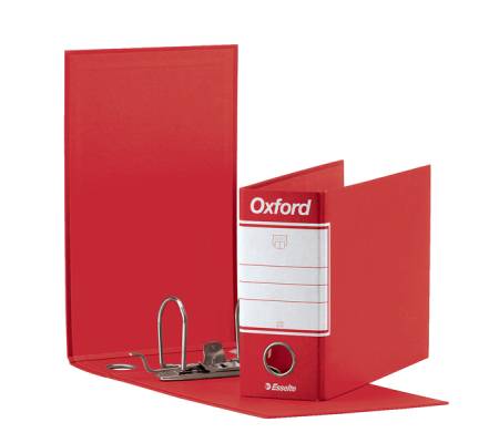 Registratore Oxford G81 - dorso 8 cm - memorandum 23 x 18 cm - rosso - conf. 6 pezzi - Esselte - 390781160 - 8004157741160 - DMwebShop