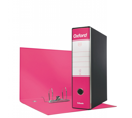 Registratore Oxford G83 - dorso 8 cm - commerciale 23 x 30 cm - fucsia - Esselte 390783900