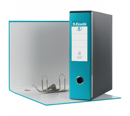 Registratore Eurofile G53 - dorso 8 cm - commerciale 23 x 30 cm - turchese - Esselte 390753800