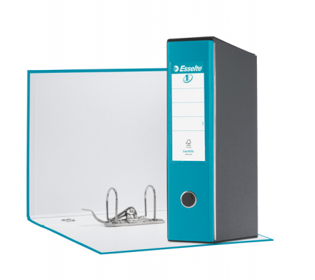 Registratore Eurofile G55 - dorso 8 cm - protocollo 23 x 33 cm - turchese - Esselte 390755800