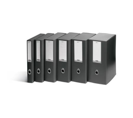Scatola progetto Plus Vip - 34,5 x 24,5 cm - dorso 6 cm - grigio antracite - conf. 5 pezzi - Fellowes - 1007101 - 43859658961 - DMwebShop