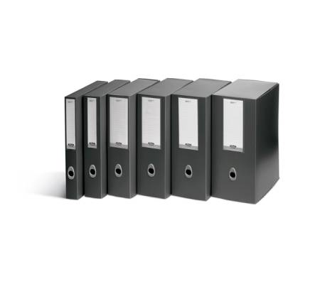 Scatola progetto Plus Vip - 34,5 x 24,5 cm - dorso 8 cm - grigio antracite - conf. 5 pezzi - Fellowes - 1007201 - 43859658978 - DMwebShop