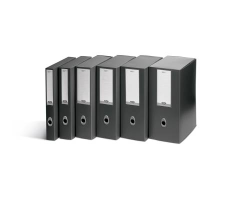 Scatola progetto Plus Vip - 34,5 x 24,5 cm - dorso 15 cm - grigio antracite - conf. 5 pezzi - Fellowes - 1007501 - 43859659005 - DMwebShop