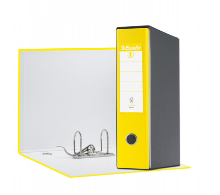Registratore Eurofile G55 - dorso 8 cm - protocollo 23 x 33 cm - giallo vivida - Esselte 390755930