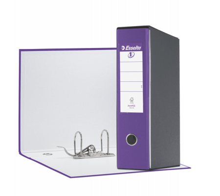 Registratore Eurofile G55 - dorso 8 cm - protocollo 23 x 33 cm - viola - Esselte 390755950