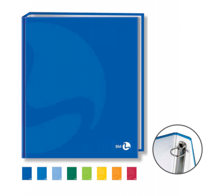 Raccoglitore ad anelli Colors - 27 x 32 cm - Ø anello 30 mm - dorso 4 cm - Bm 0107349