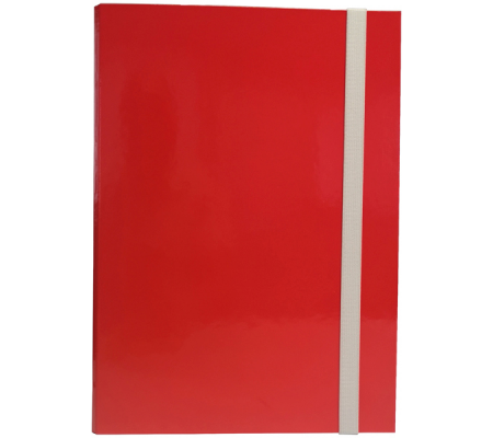 Cartella progetto - con elastico - dorso 3 cm - rosso - Starline