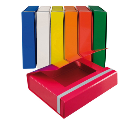Cartella progetto - con elastico - dorso 7 cm - rosso - Starline