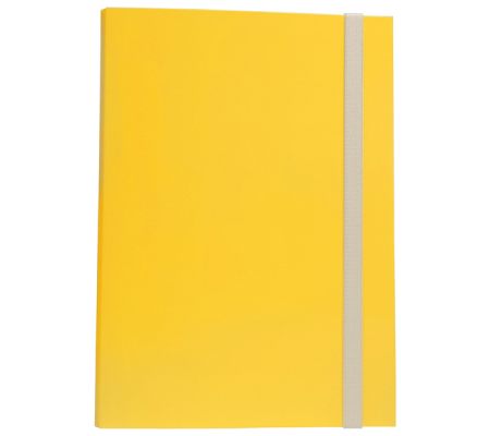 Cartella progetto - con elastico - dorso 3 cm - giallo - Starline