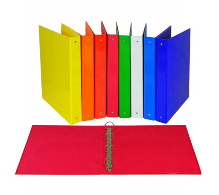 Raccoglitore - 4 anelli tondi 30 mm - dorso 4 cm - 22 x 30 cm - colori assortiti - Starline