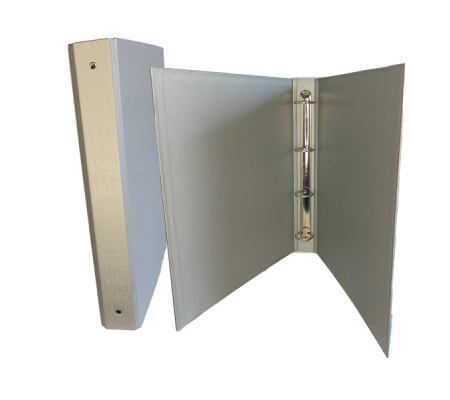 Raccoglitore King - 4 anelli tondi 30 mm - dorso 4 cm - 22 x 30 cm - rivestimento in PPL - grigio - Starline