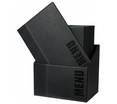Menu Box Trendy - 20 Portamenu' - nero - Securit - MC-BOX-TRA4-BL - 8717624245169 - DMwebShop