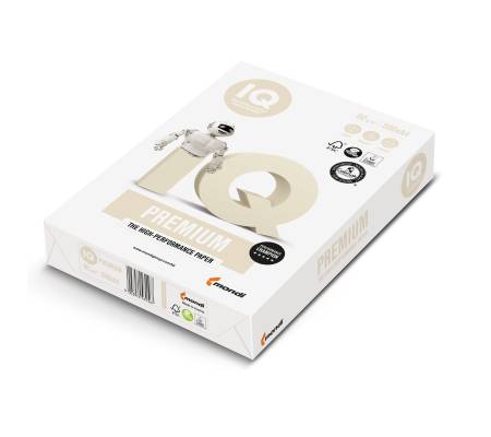 Carta IQ Premium A4,90 gr bianco conf 500 fogli Mondi 6011 - 13216