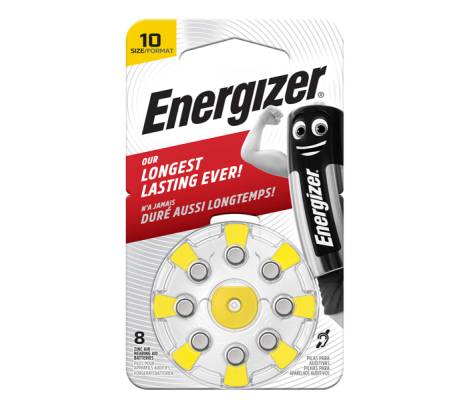 Pile per apparecchi acustici 10 Zinc Air - blister 8 pezzi - Energizer - E301431700 - 7638900425734 - DMwebShop