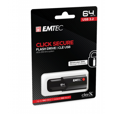 Memoria USB B120 ClickeSecure - 64 Gb - Emtec - ECMMD64GB123 - 3126170173362 - DMwebShop