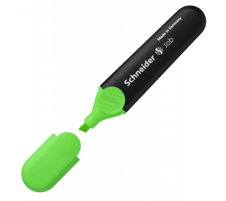 Evidenziatore Job - punta a scalpello - tratto da 1 - 5 mm - colore verde - Schneider - P001504 - 4004675015044 - DMwebShop