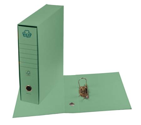 Registratore Eco New - dorso 8 cm - protocollo - 23 x 33 cm - verde - conf. 12 pezzi - Brefiocart - 0201170-V - 8014819012385 - DMwebShop