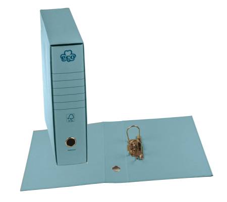Registratore Eco New - dorso 8 cm - protocollo - 23 x 33 cm - azzurro - conf. 12 pezzi - Brefiocart - 0201170-AZ - 8014819012361 - DMwebShop