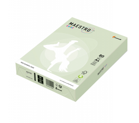 Carta Maestro Color - A4 - 80 gr - verde tenue GN27 - conf. 500 fogli - Mondi - 7012 - 9003974422732 - DMwebShop