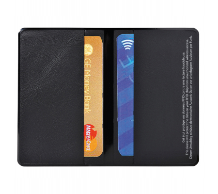 Portadocumenti RFID Hidentity Doppio per bancomat-carta di credito - PVC - 9,5 x 6 cm - nero - Exacompta - 5402E - 3130630054023 - DMwebShop