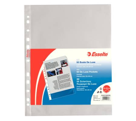 Buste forate CopySafe DeLuxe buccia 22 x 30 cm trasparente Esselte 395097600 - 4148