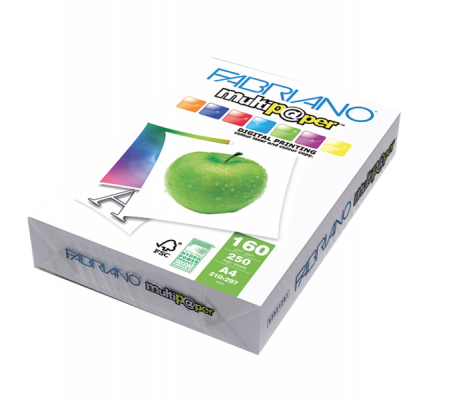 Carta Multipaper - A4 - 160 gr - bianco - conf. 250 fogli - Fabriano - 53521297 - DMwebShop