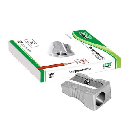 Temperamatite senza contenitore - 1 foro - metallo - cuneiforme - conf. 20 pezzi - Lebez - 040 - 4007593040105 - DMwebShop
