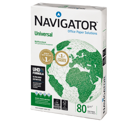Carta Navigator Universal - A4 - 80 gr - 500 fogli bianco - Navigator 5602024006102