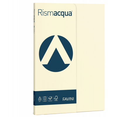Carta Rismacqua Small - A4 - 200 gr - avorio 110 - conf. 50 fogli - Favini - A69Q544 - 8007057615395 - DMwebShop