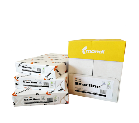 Carta bianca - A4 - 80 gr - risma da 500 fogli (ordine drop max 25 risme) - Starline STL2001drop
