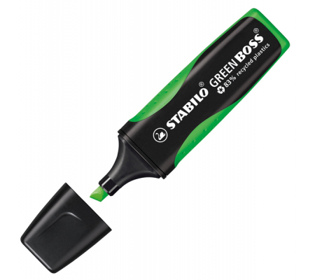 Evidenziatore Green Boss - punta a scalpello - tratto 2 - 5 mm - verde 33 - plastica riciclata - Stabilo - 6070/33 - 4006381436649 - DMwebShop