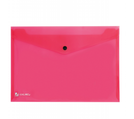 Busta con bottone Pull - 21 x 29,7 cm - rosso - King Mec 00111311