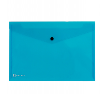 Busta con bottone Pull - 21 x 29,7 cm - azzurro - King Mec - 00111316 - 8004389067724 - DMwebShop