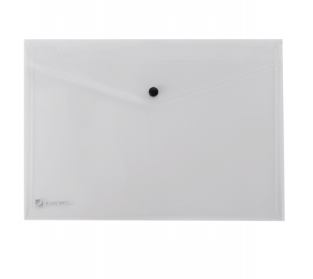 Busta con bottone Pull - 21 x 29,7 cm - trasparente - King Mec 00111318
