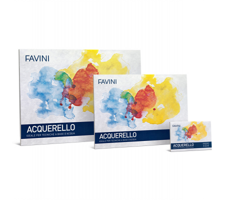Blocco Acquerello - 25 x 35 cm - 340 gr - 10 fogli - Favini - A223404 - 8007057466027 - DMwebShop