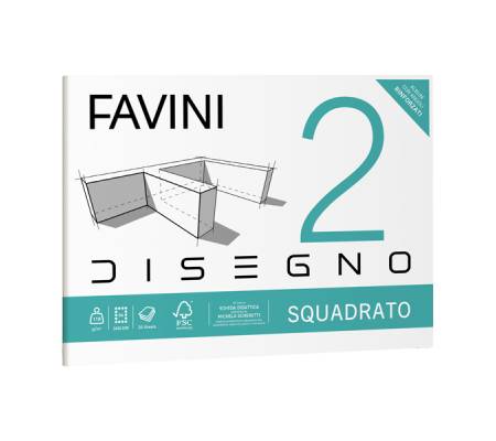 Album conf. 10 pezzi - Favini 2 - 24 x 33 cm - 110 gr - 20 fogli - liscio squadrato - A150514 - 8007057342017 - DMwebShop