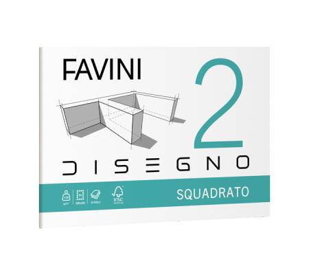 Album conf. 5 pezzi - Favini 2 - 33 x 48 cm - 110 gr - 10 fogli - liscio squadrato - A171313 - 8007057372007 - DMwebShop