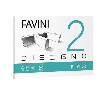 Album conf. 5 pezzi - Favini 2 - 33 x 48 cm - 110 gr - 10 fogli - ruvido - A172313 - 8007057371000 - DMwebShop