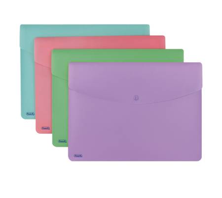 Buste con bottone Pastel - PPL - A4 - colori assortiti - conf. 30 pezzi - Favorit - 400116128 - 8006779023730 - DMwebShop