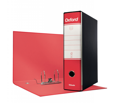 Registratore Oxford G85 - dorso 8 cm - protocollo 23 x 33 cm - rosso - Esselte 390785160