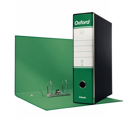 Registratore Oxford G85 - dorso 8 cm - protocollo 23 x 33 cm - verde - Esselte 390785180