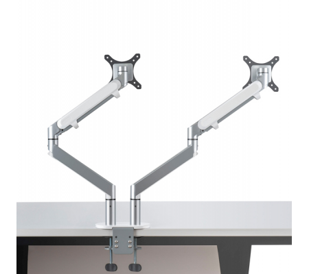 Braccio porta monitor Jamy - doppio - grigio metallizzato - Alba - MHARMD M - DMwebShop