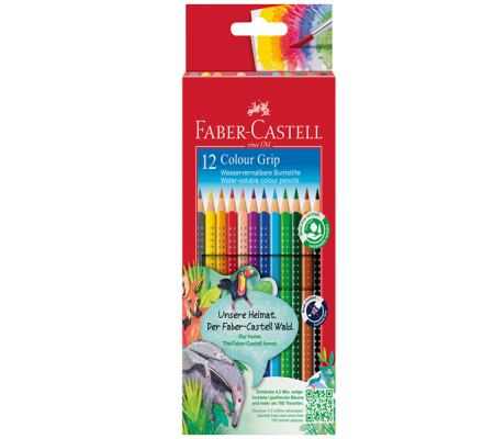Matite colorate Color Grip - acquerellabili - scatola 12 pezzi - Faber Castell - 112469 - 4005401124696 - DMwebShop