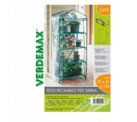 Telo di ricambio - per serra Azalea a 4 ripiani - Verdemax - 2495 - DMwebShop