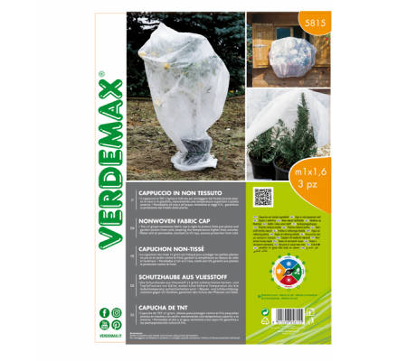 Cappuccio di protezione - per piante - TNT - 17 gr - 1 x 1,6 mt - conf.3 pezzi - Verdemax - 5815 - 8015358058155 - DMwebShop