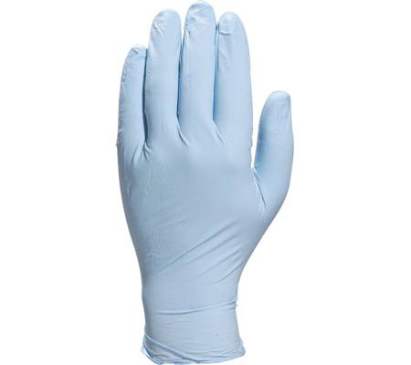 Guanti in nitrile - non talcati - taglia media - ambidestri - azzurro chiaro - scatola da 100 pezzi - Deltaplus - V1400B10007 - 3295249046255 - DMwebShop