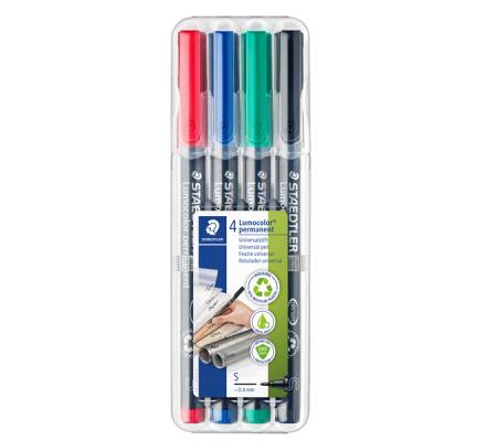 Pennarello Astucci Lumocolor permanent 313 - punta 4 mm - colori assortiti - Staedtler - 313WP4 - 4007817308431 - DMwebShop