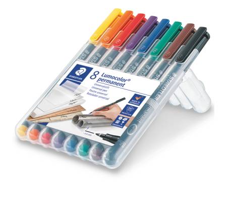 Pennarello Astucci Lumocolor permanent 318 - punta 6 mm - colori assortiti - Staedtler - 318WP8 - 4007817323694 - DMwebShop