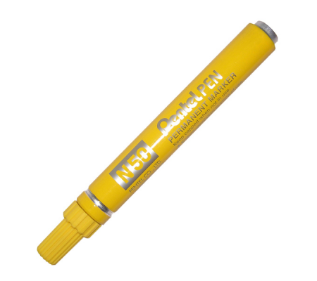 Marcatore permanente N50 - punta tonda - giallo - Pentel - N50-G - 3474370750075 - DMwebShop