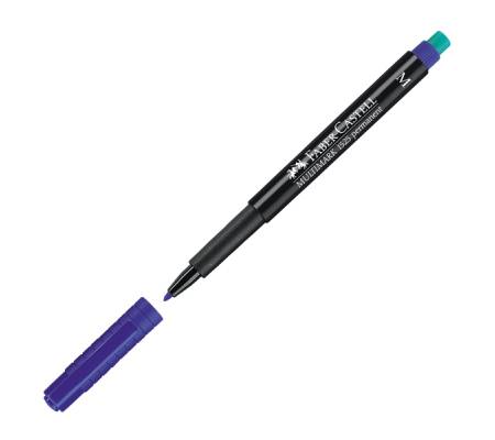 Pennarello Multimark universale permanente con gomma - punta media 1 mm - blu - conf. 10 pezzi - Faber Castell - 152551 - 4005401525516 - DMwebShop